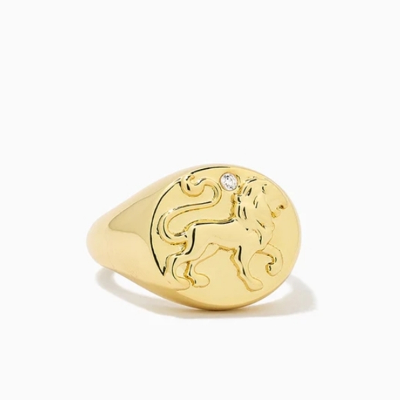UNCOMMON JAMES Gold Zodiak Leo Ring - Picture 2 of 7